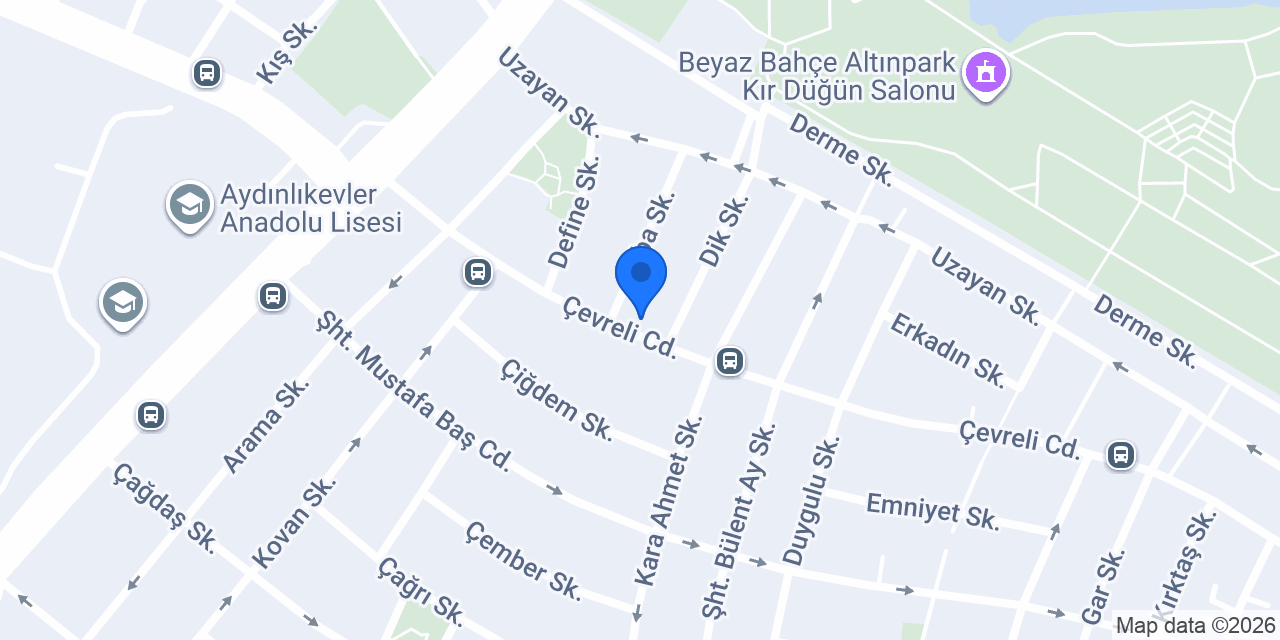 Bahçem Cafe Aydinlikevler konumu