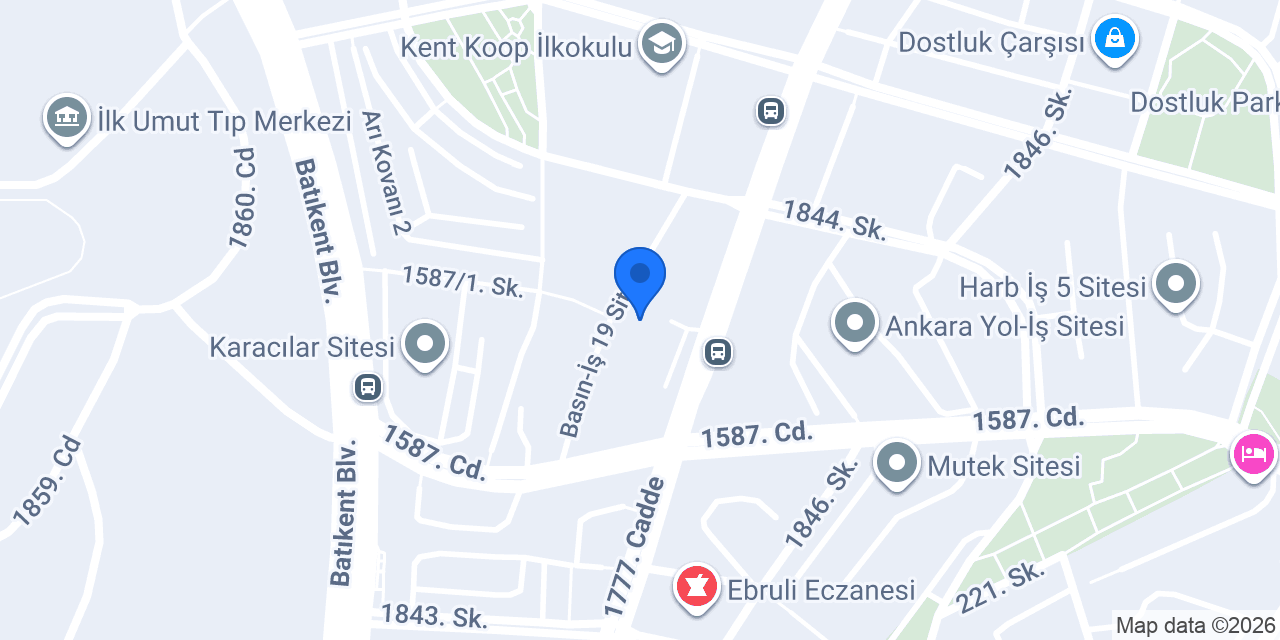 Yunus - Batıkent 1 Şubesi konumu