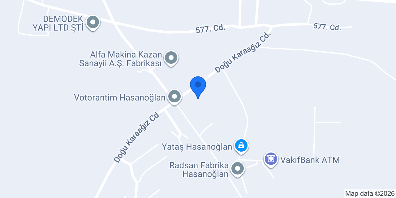 Çamlı Alüminyum A.Ş. Fabrika konumu
