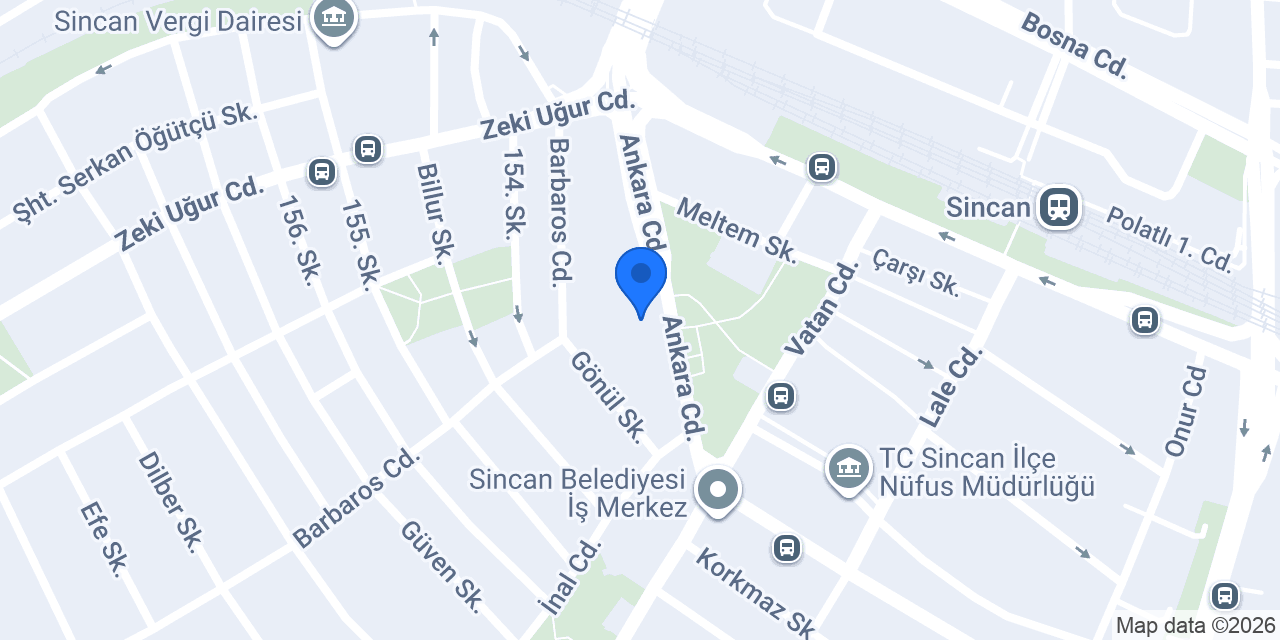 QNB Sincan Ankara Caddesi Şubesi konumu