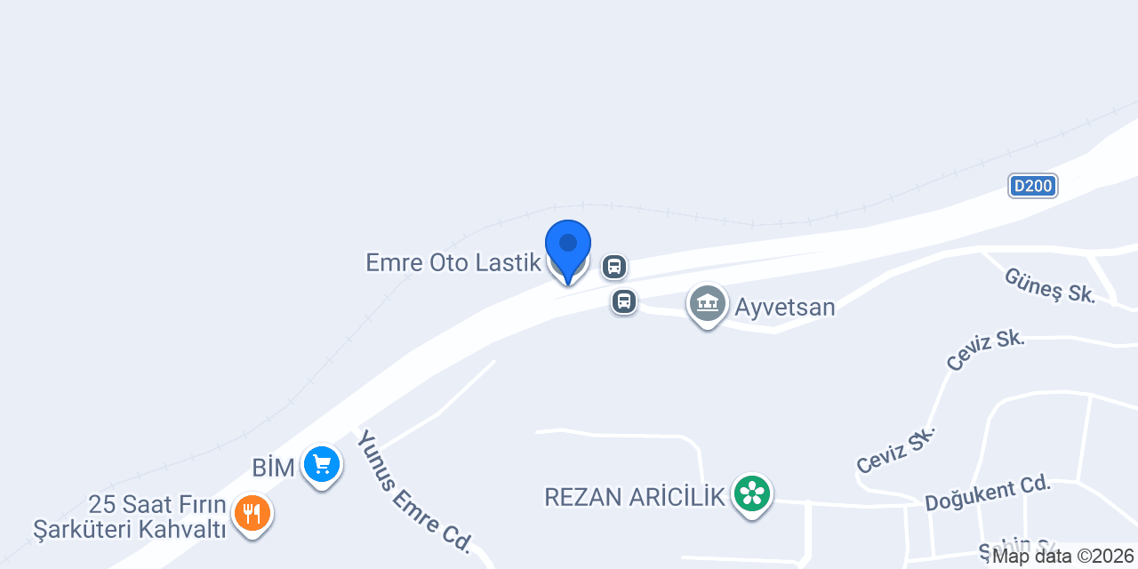 Emre Oto Lastik konumu
