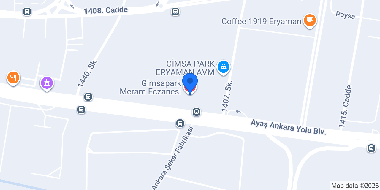 Gimsapark Meram Eczanesi konumu