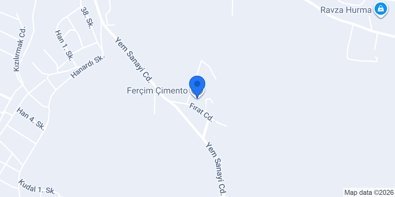 Ferçim Çimento konumu