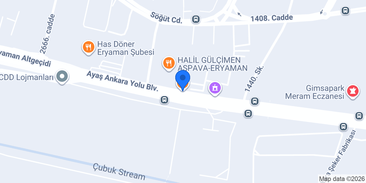 4 Çınar Kebap konumu