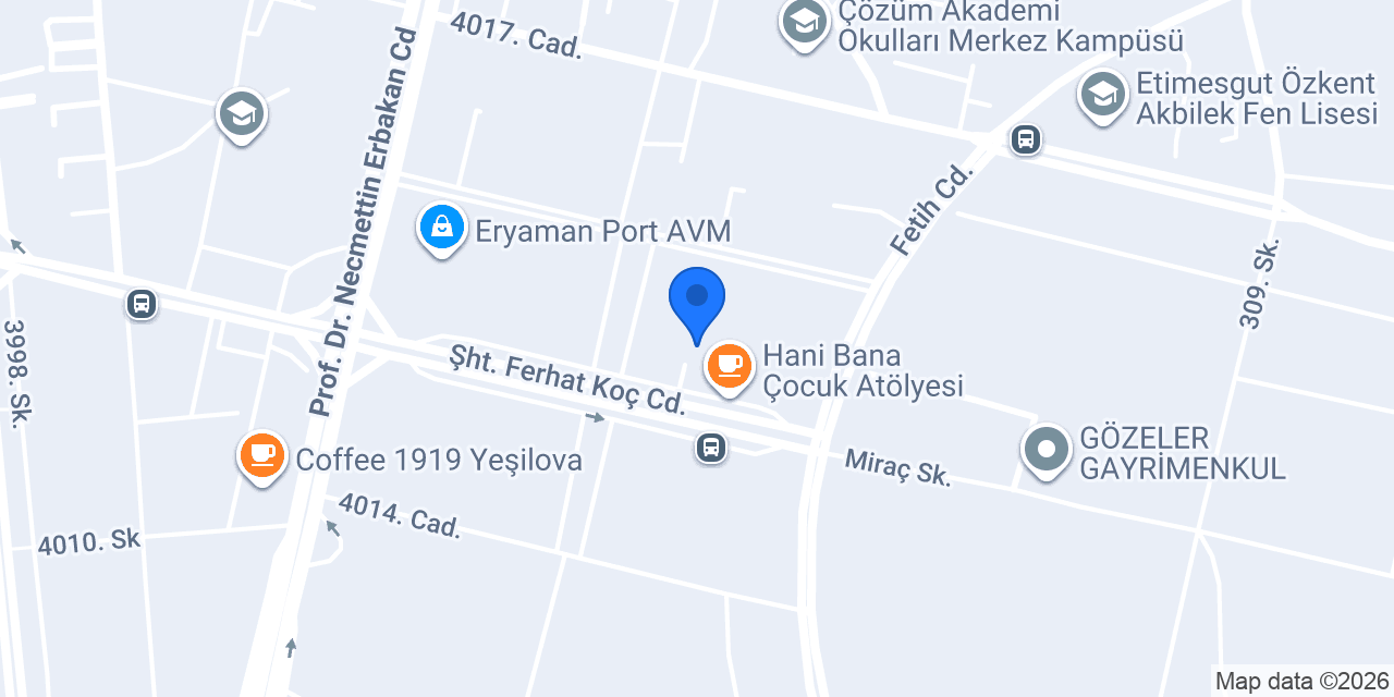 Dil Kültür Koleji Eryaman konumu