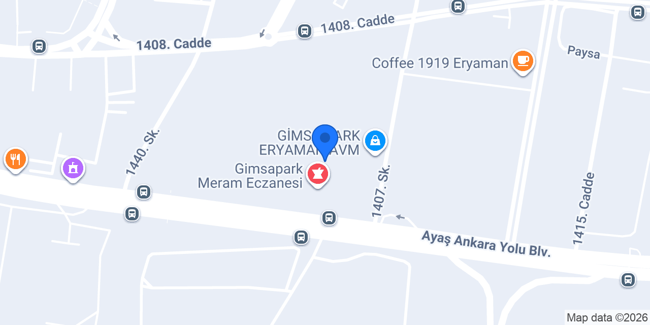 SecilStore Gimsa Park AVM konumu