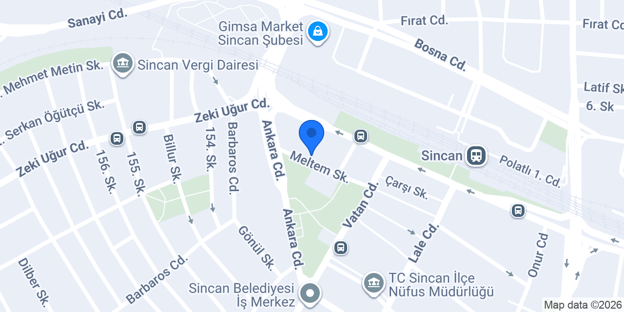 Garanti BBVA Sincan Şubesi konumu