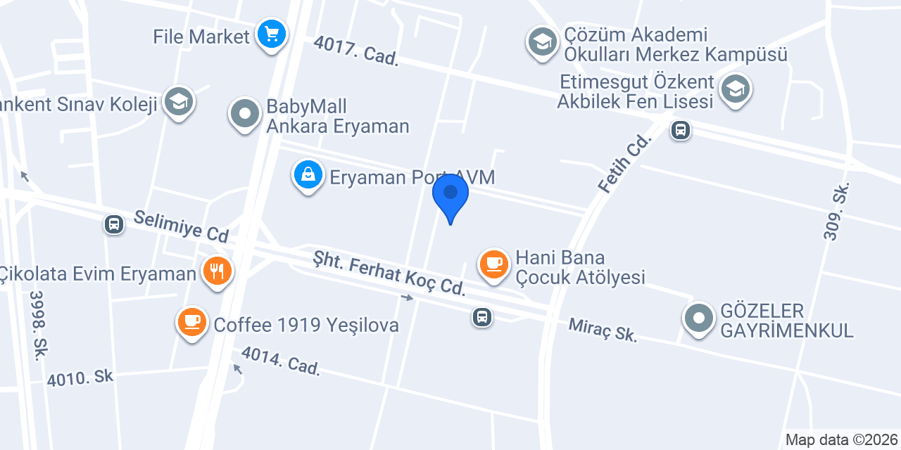 Ankara Ozon Sauna Uygulama Merkezi konumu