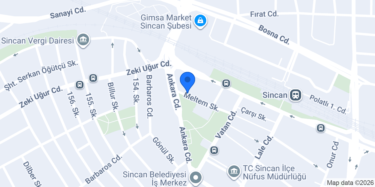 Akbank Sincan Şubesi konumu