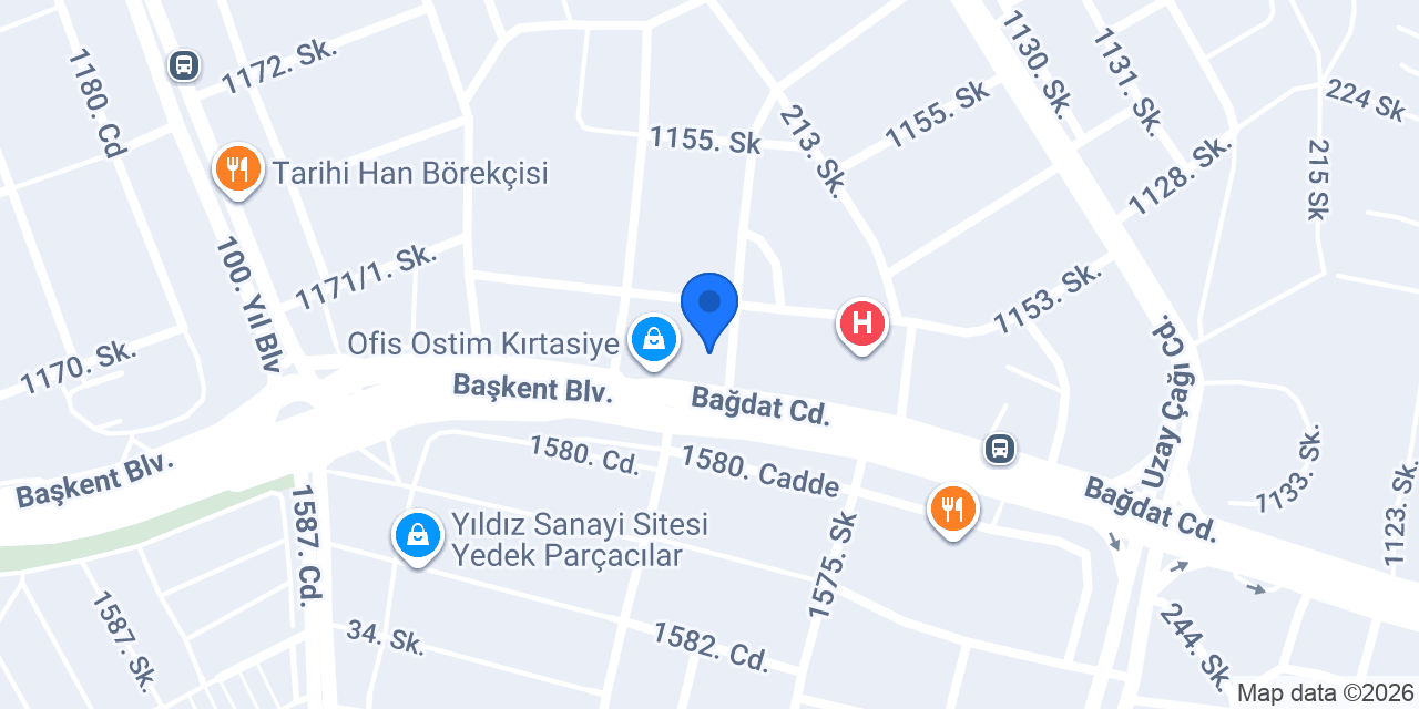 Halkbank Ostim Bağdat Caddesi Şubesi konumu