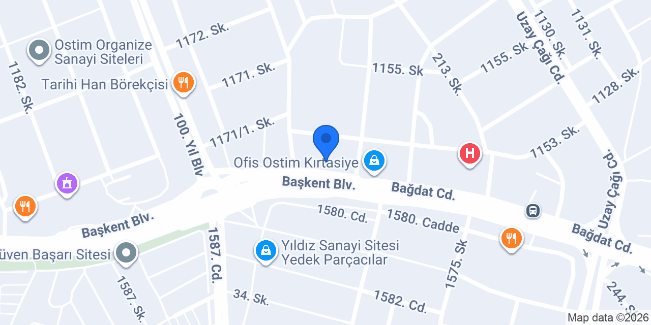 VakıfBank Bağdat Caddesi Ostim Şubesi konumu