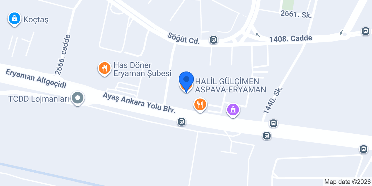 HALİL GÜLÇİMEN ASPAVA-ERYAMAN konumu