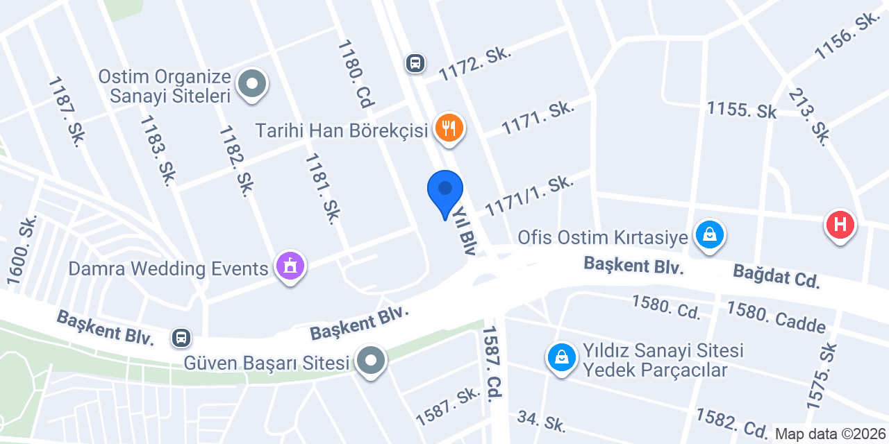 Albaraka Türk Ostim Şubesi konumu