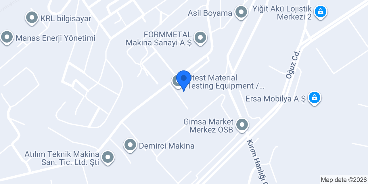 Utest Material Testing Equipment / Utest Malzeme Test Cihazları A.Ş konumu