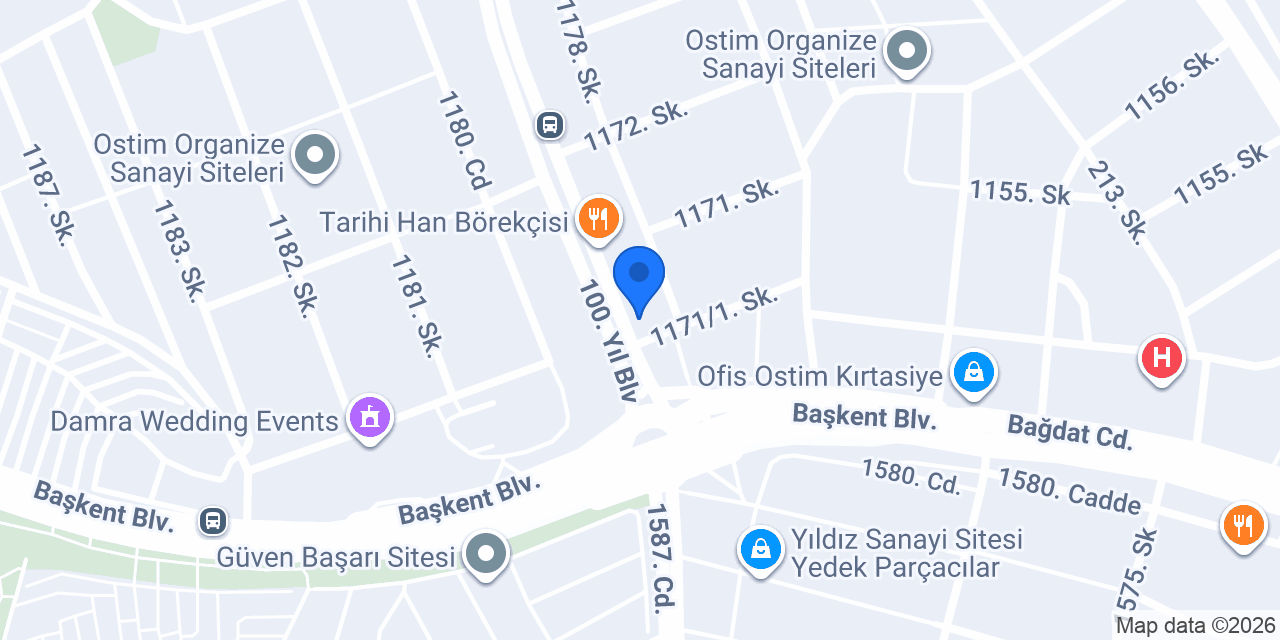 Garanti BBVA Ostim Bulvar Şubesi konumu