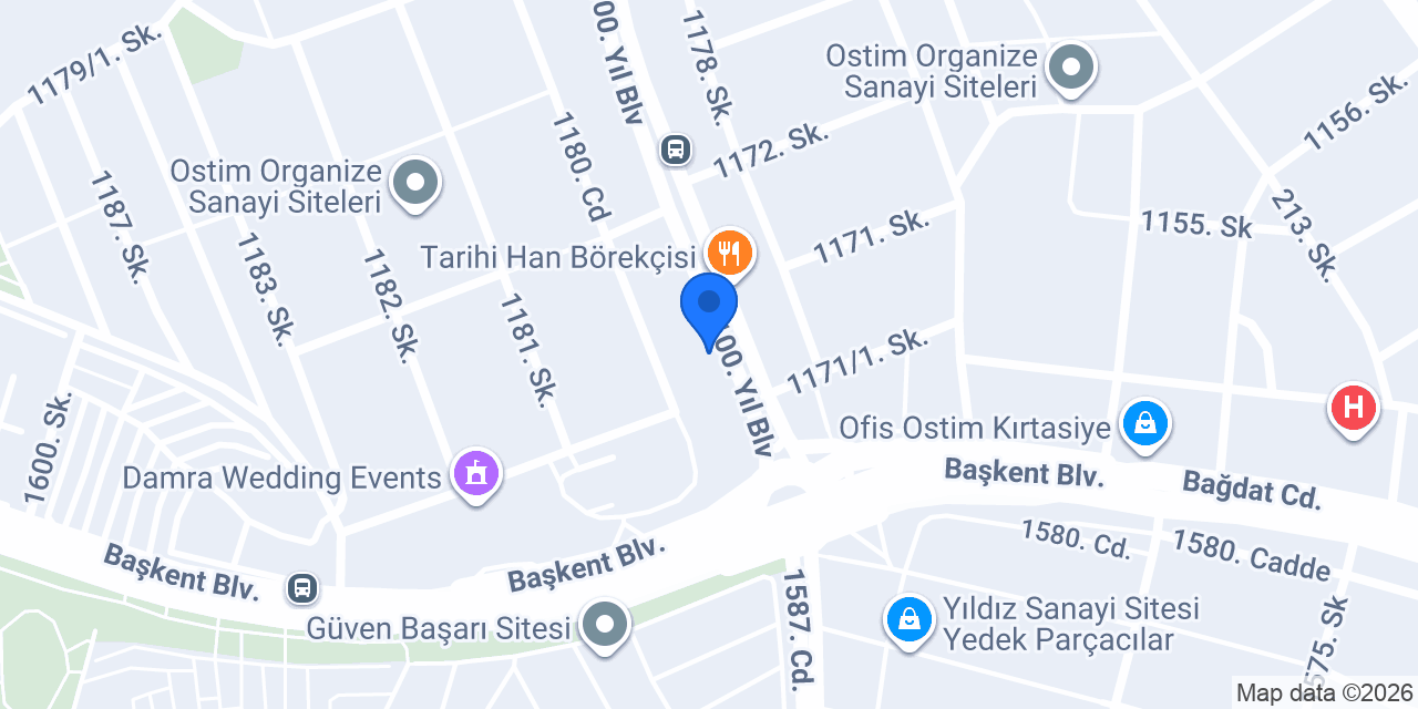 TEB Başkent Ankara Şubesi konumu