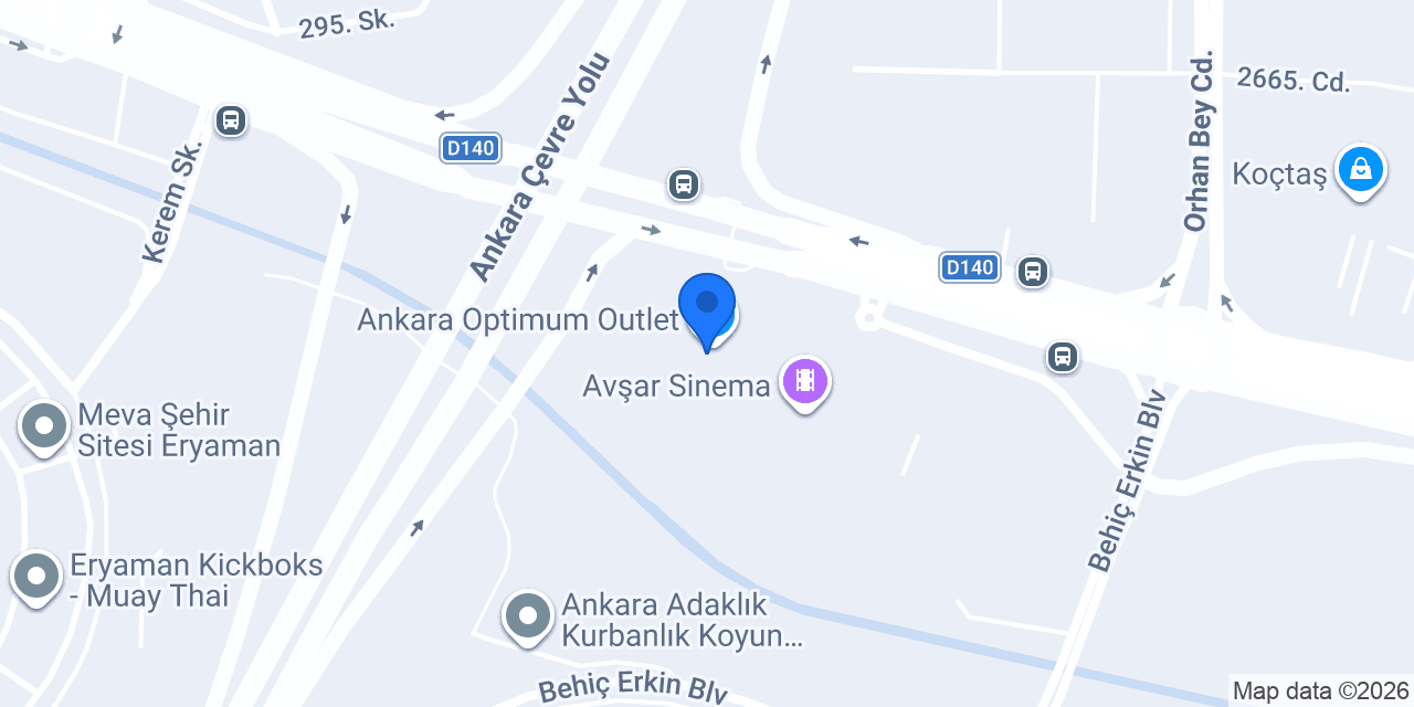 Rent Go Ankara Optimum AVM konumu