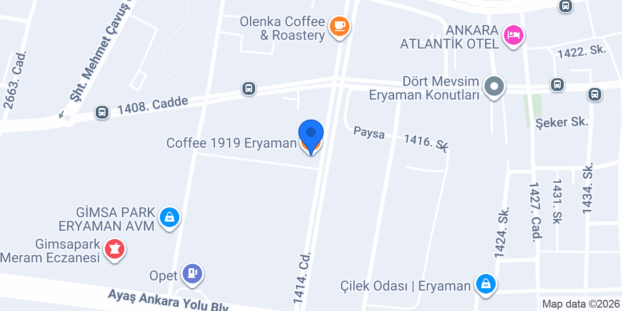 Coffee 1919 Eryaman konumu