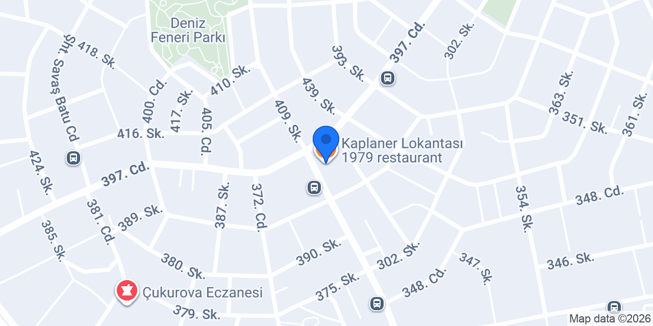 Kaplaner Lokantası 1979 konumu