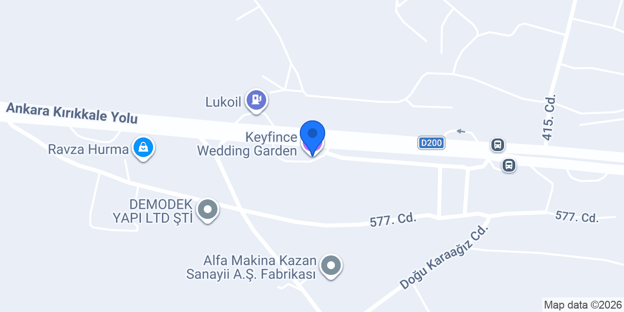 Keyfince Wedding Garden konumu