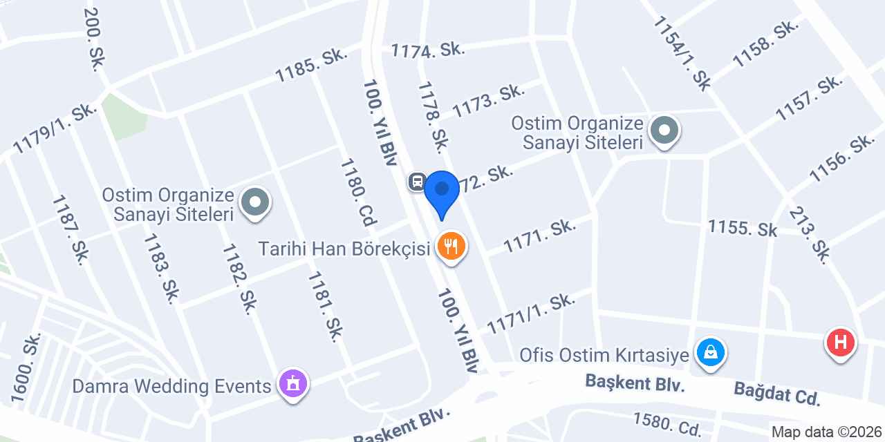 Vakıf Katılım Ostim Şubesi konumu
