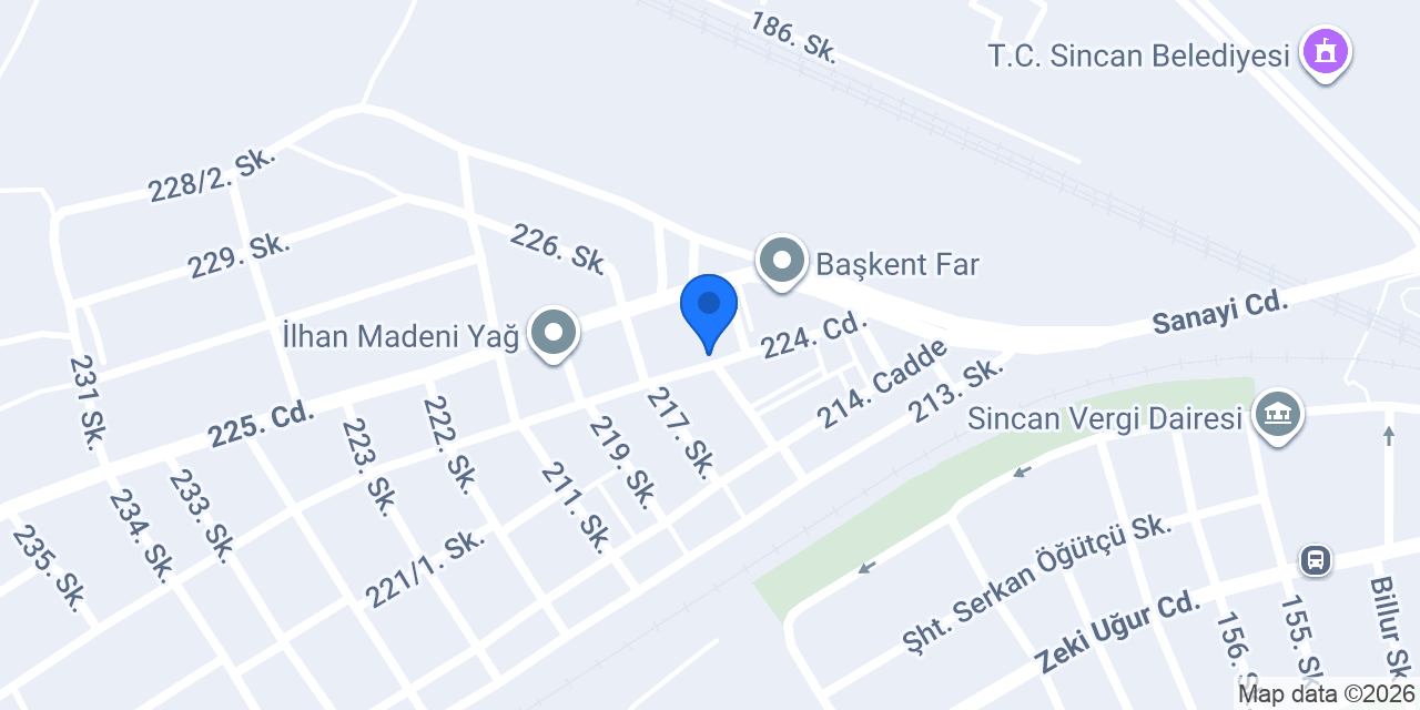 Başkent Madeni Yağ konumu