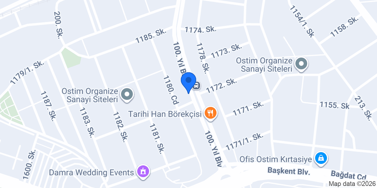 Yapı Kredi - Ostim Şubesi konumu