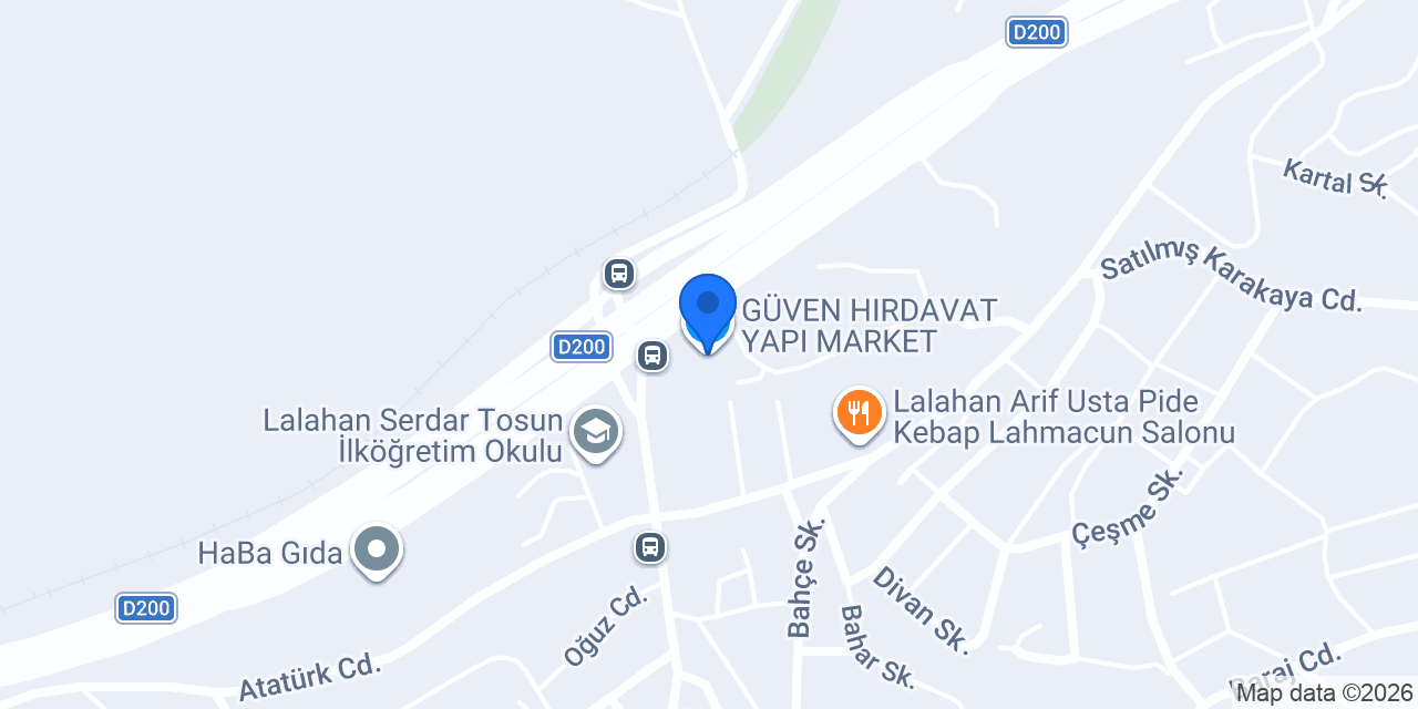 GÜVEN HIRDAVAT YAPI MARKET konumu