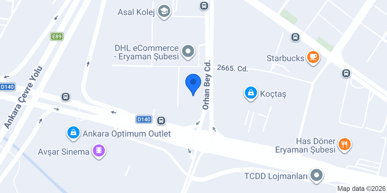 Evidea Ankara Ata Yıldız Cadde konumu