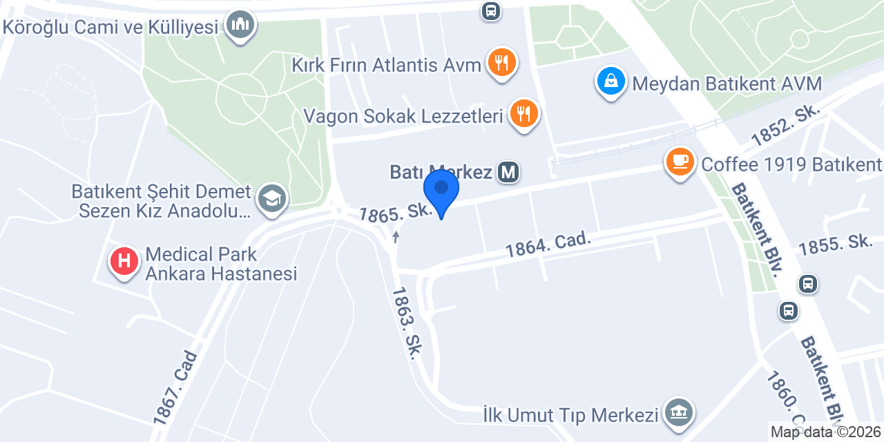 Batıkent - Güllüoğlu Baklava konumu