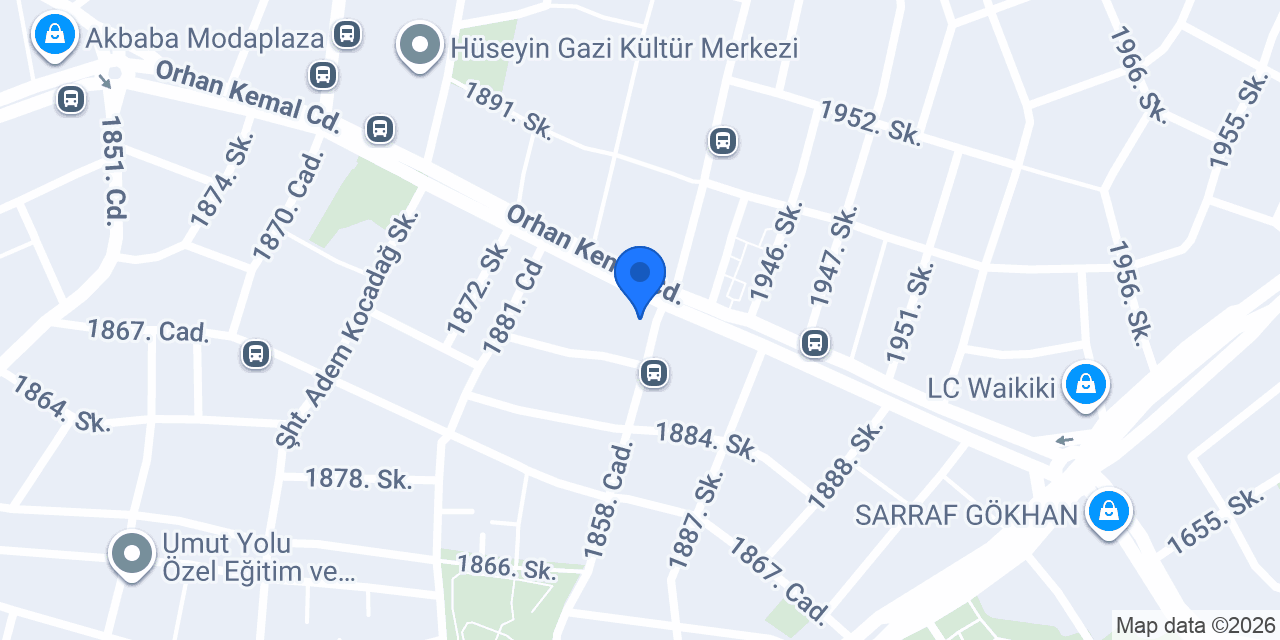 Halkbank Hüseyingazi Şubesi konumu
