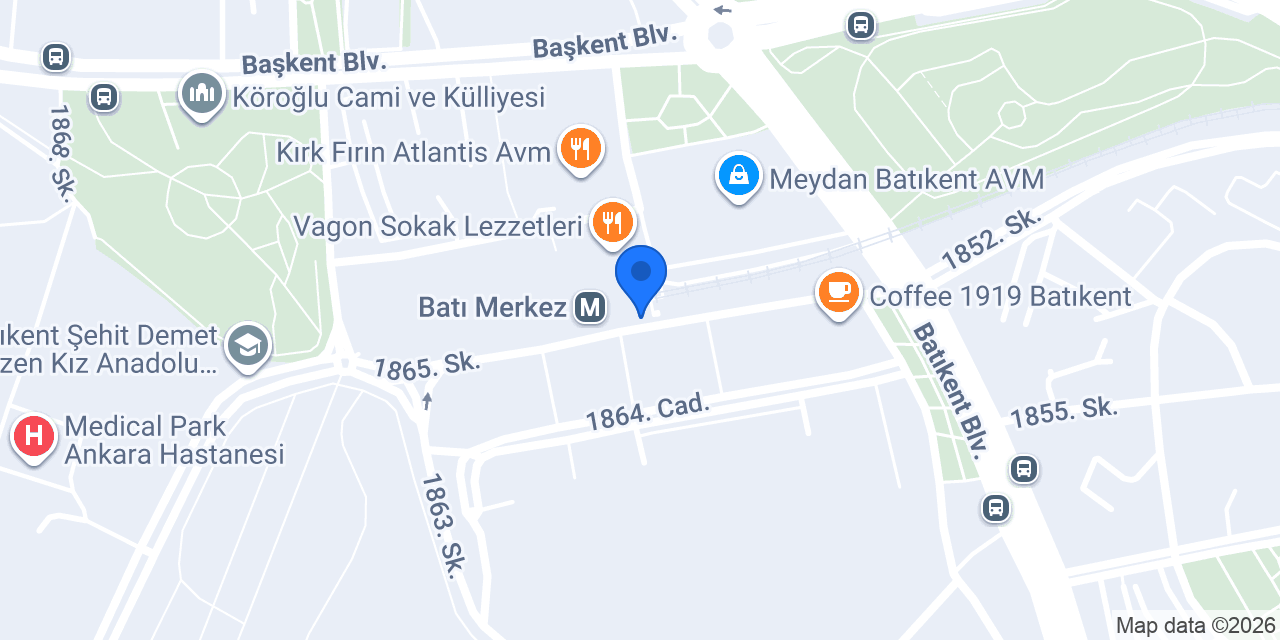Hacı İsmailoğlu Batıkent Şube konumu