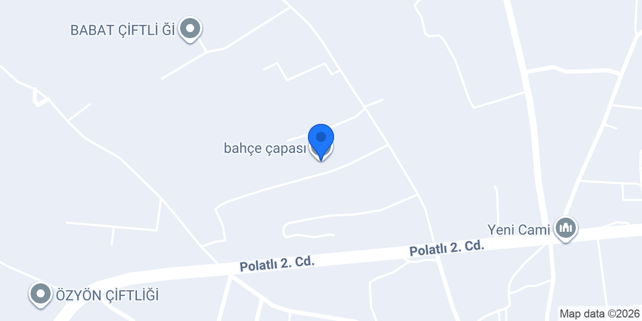 bahçe çapası konumu
