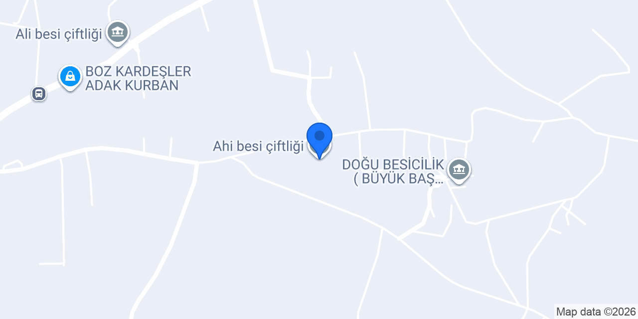 Ahi besi çiftliği konumu