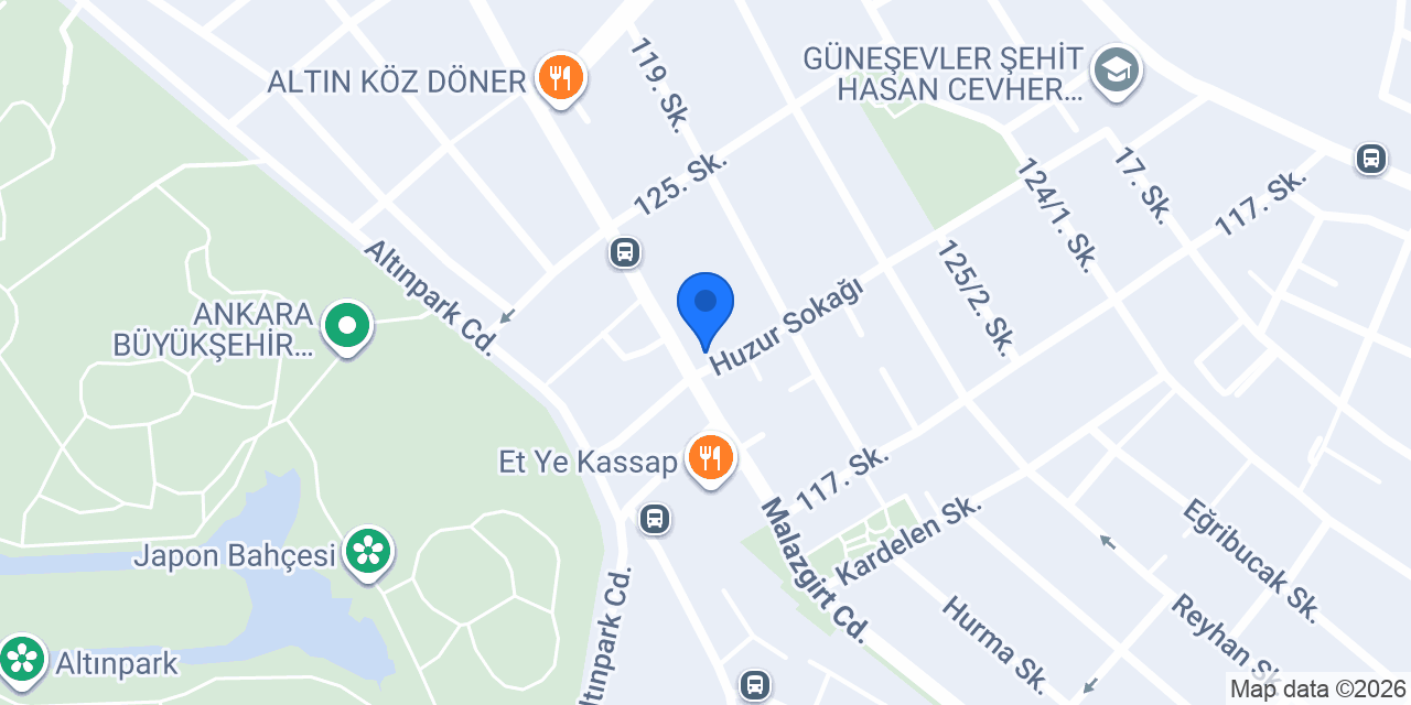Altınparksürücükursu konumu