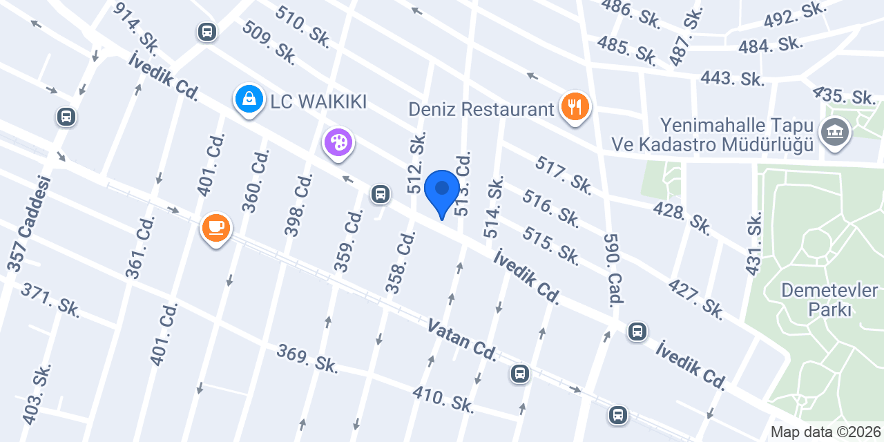 Akbank Demetevler Şubesi konumu