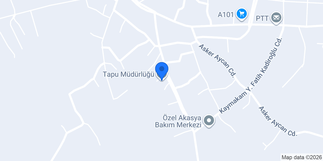 Tapu Müdürlüğü konumu