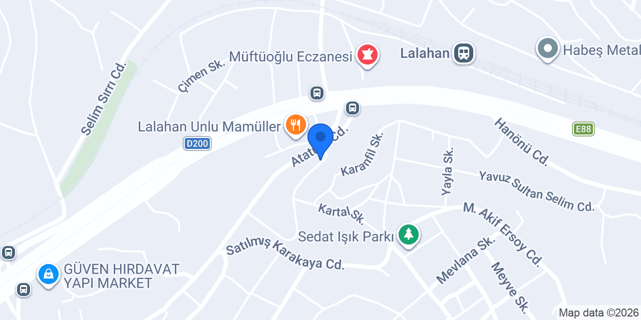 Üçkardeşler süpermarket konumu