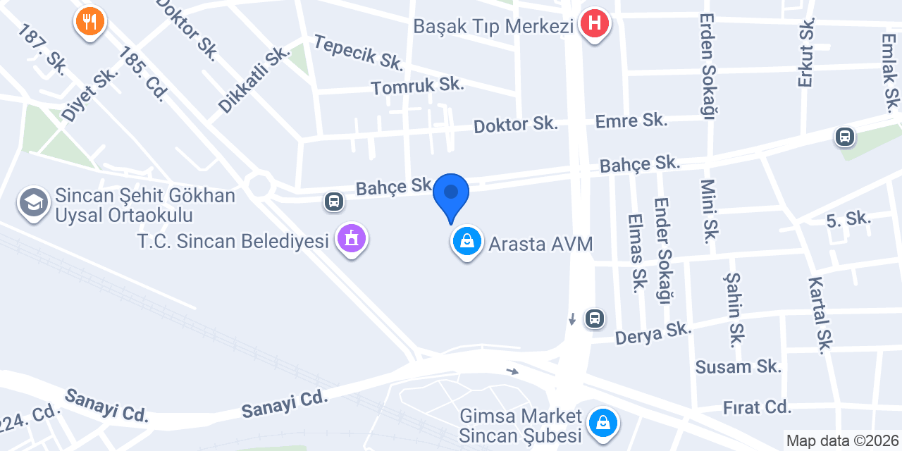 Hot Döner - Sincan Arasta AVM konumu
