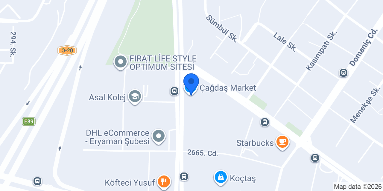 Çağdaş Market konumu