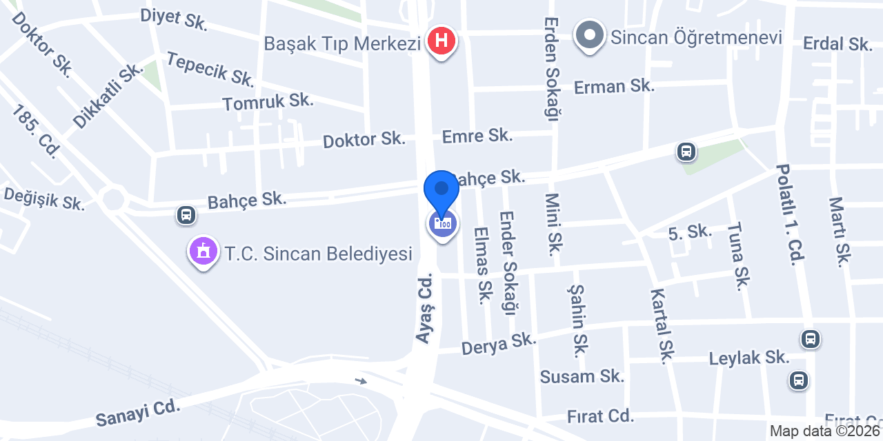 Sincan Tıp Merkezi konumu
