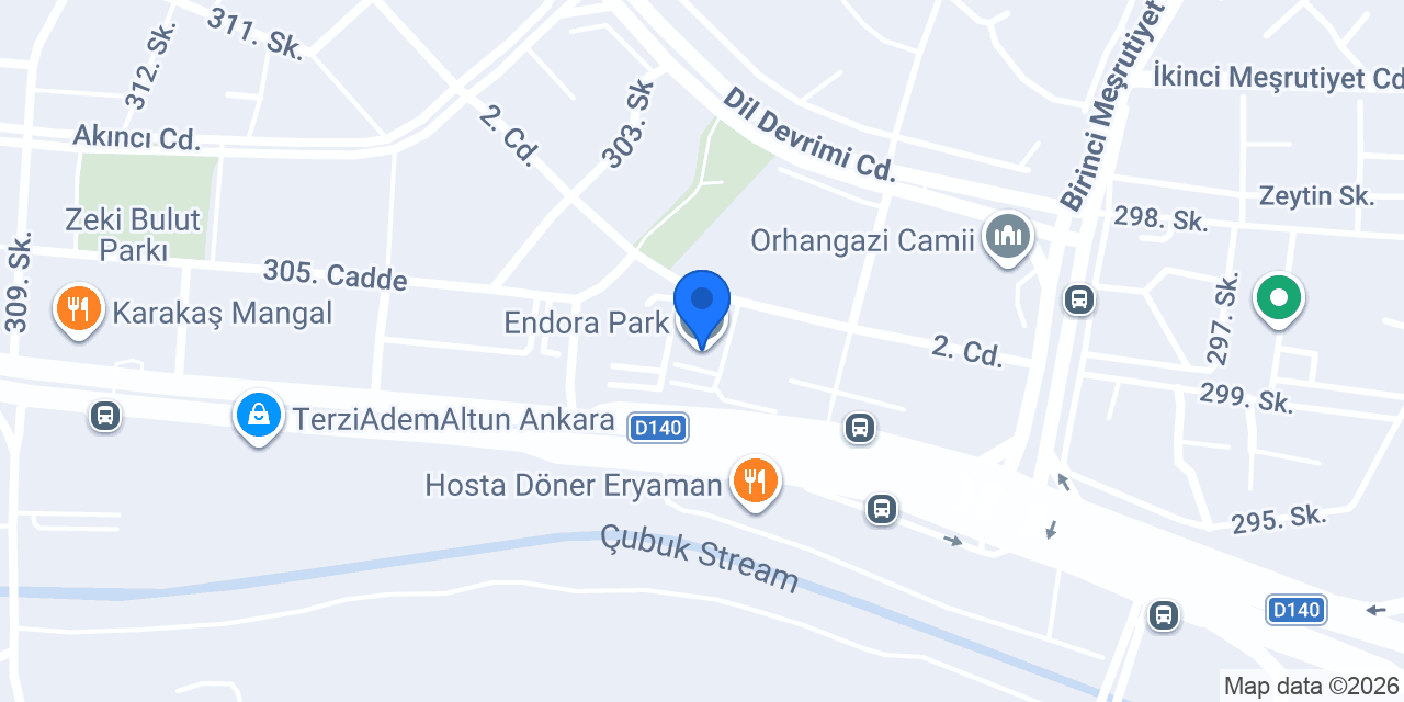 Endora Park konumu