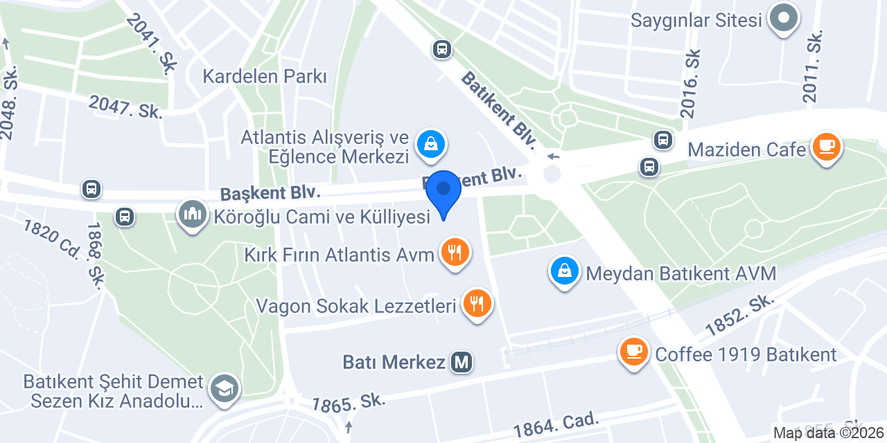Arkadaş Kitabevi konumu