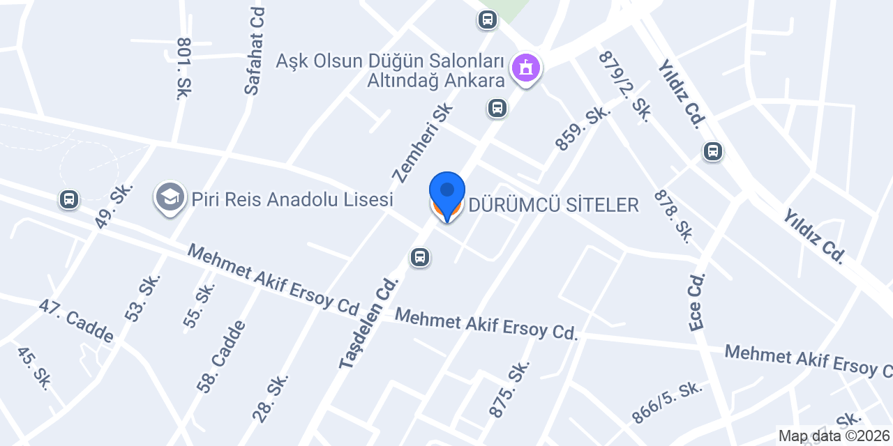 DÜRÜMCÜ SİTELER konumu