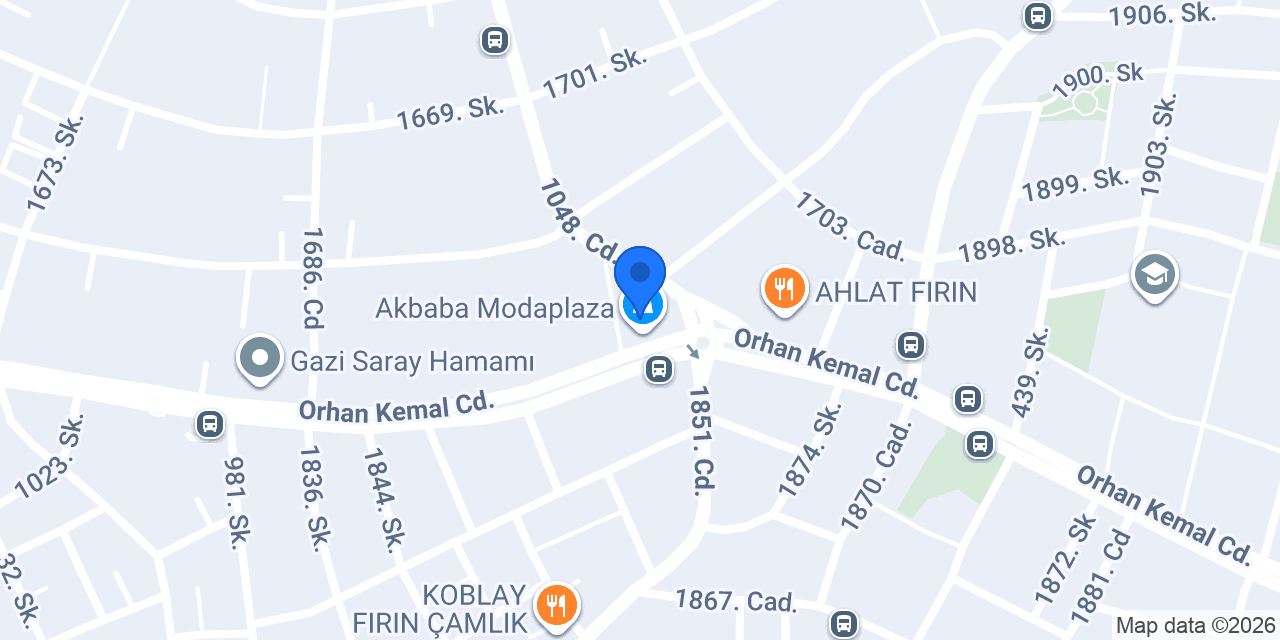 Akbaba Modaplaza konumu