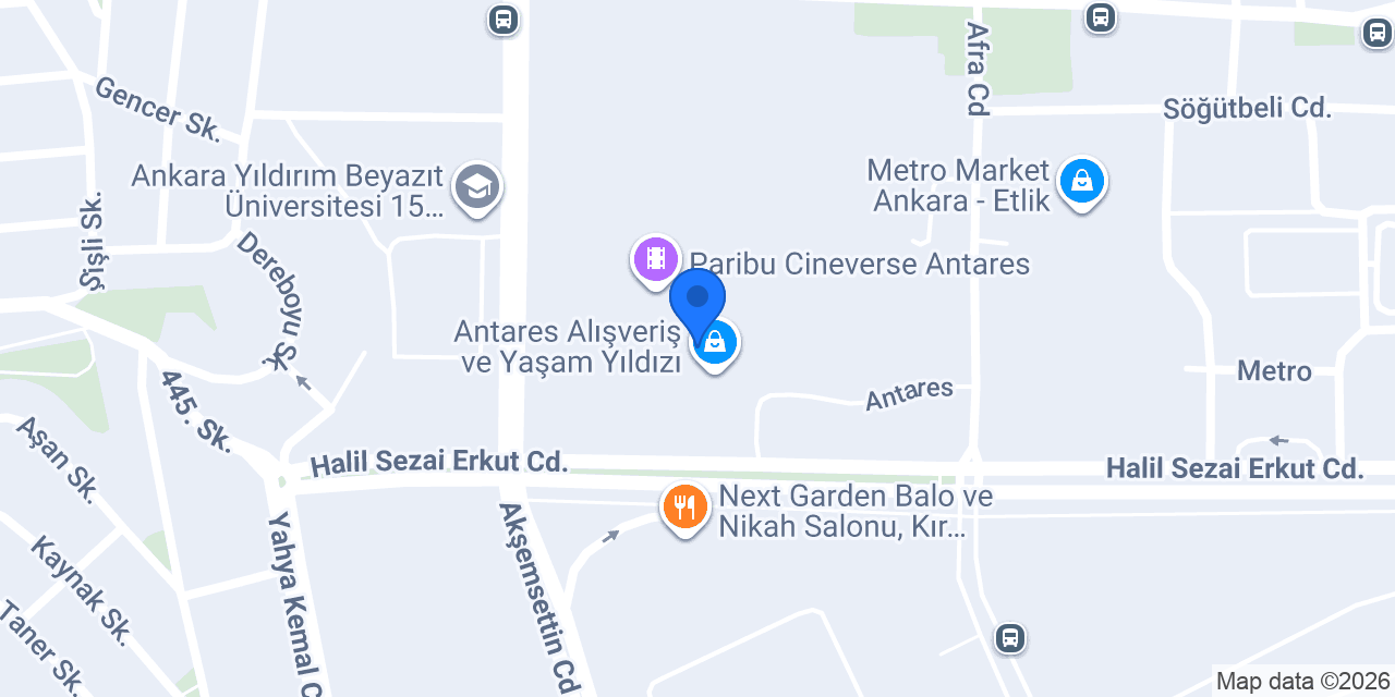 SecilStore Antares AVM konumu