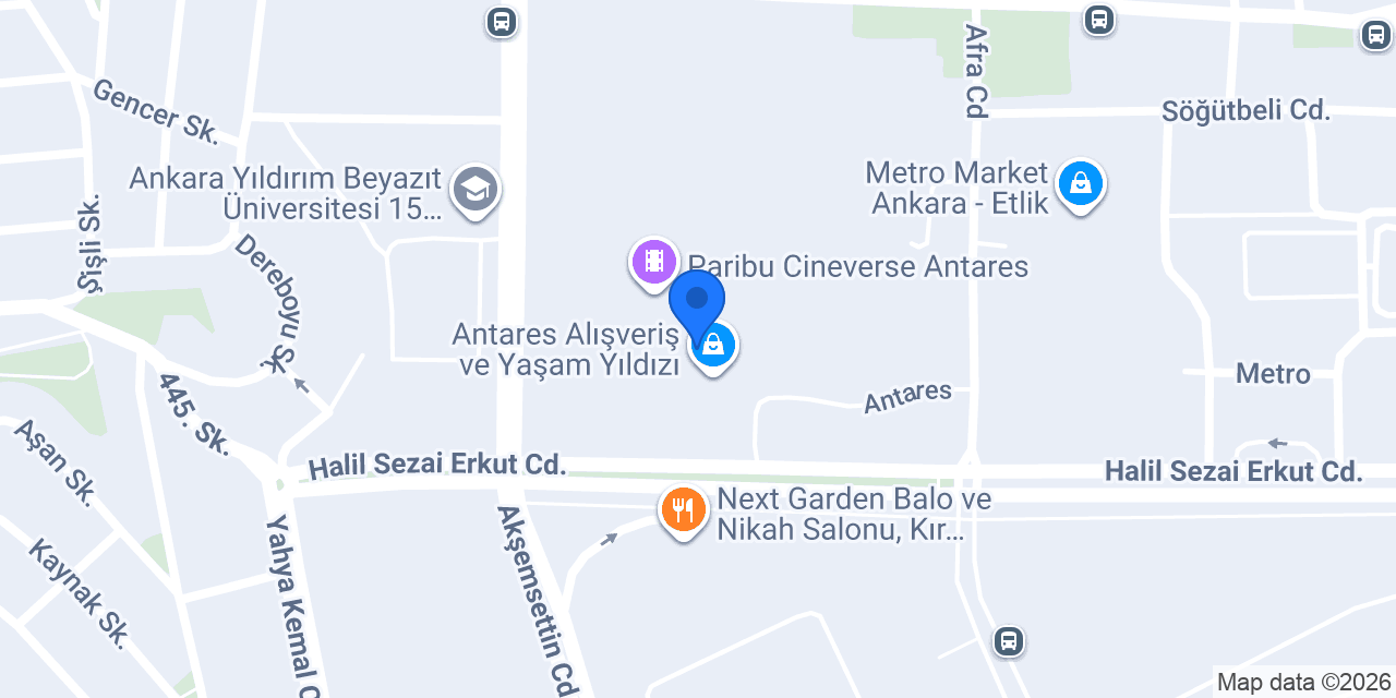 Yapı Kredi Bankası - Etlik Şubesi konumu