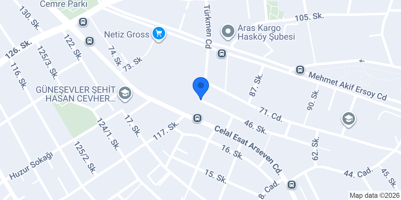 Huzur Oto konumu