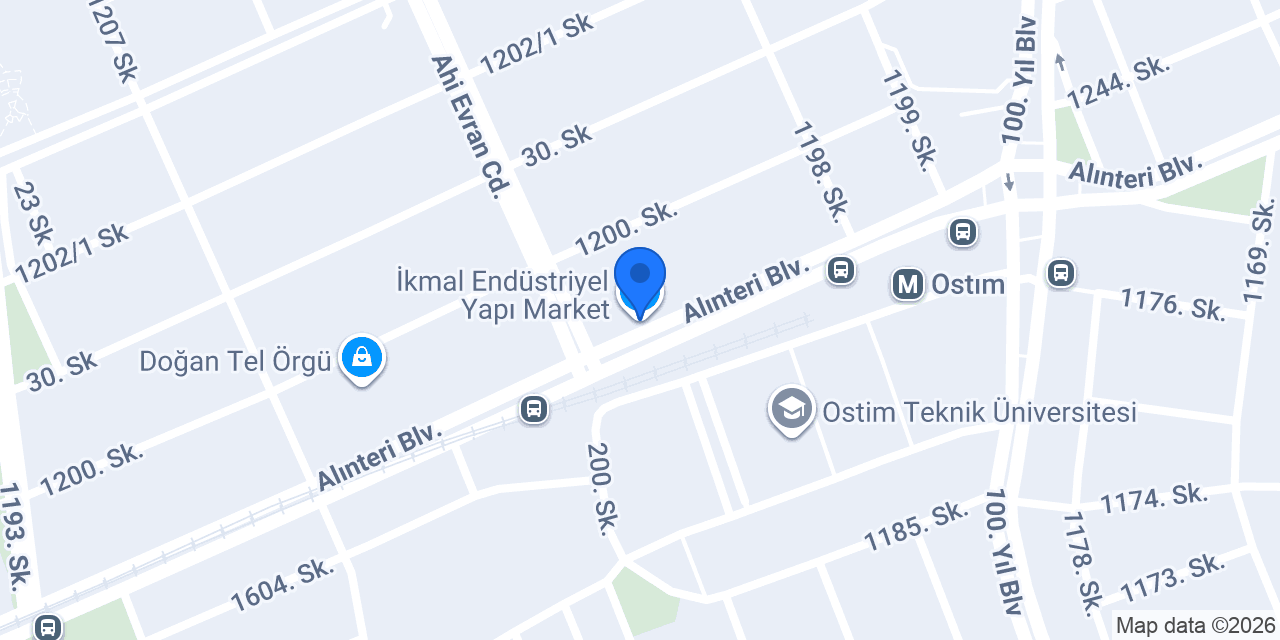 İkmal Endüstriyel Yapı Market konumu