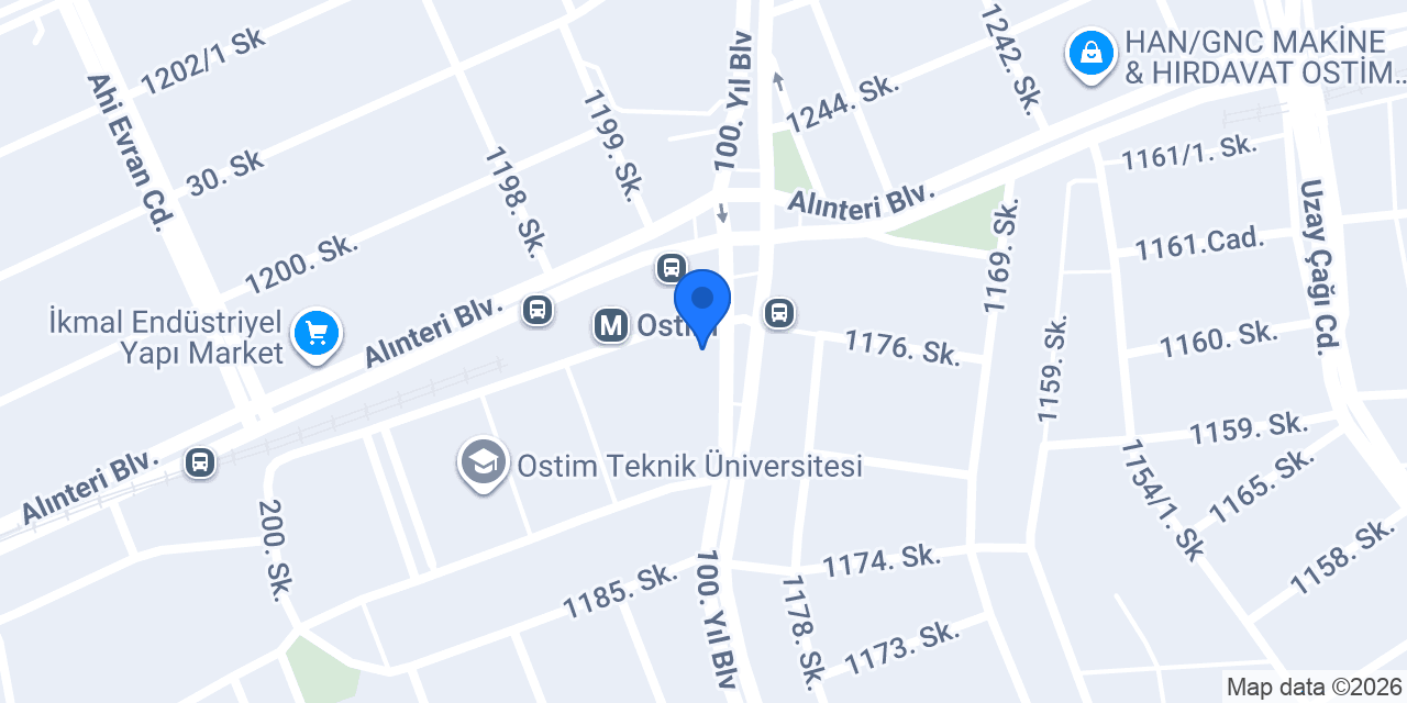 Emlak Katılım Ostim Şubesi konumu